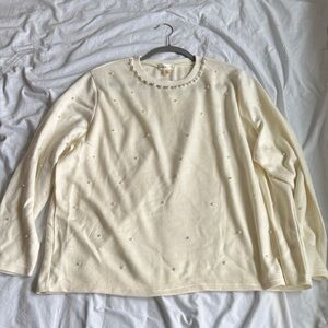 Soft Pearl Embellished Sweater